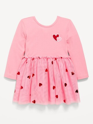Long-Sleeve Fit and Flare Tutu Dress for Toddler Girls | Old Navy (US)