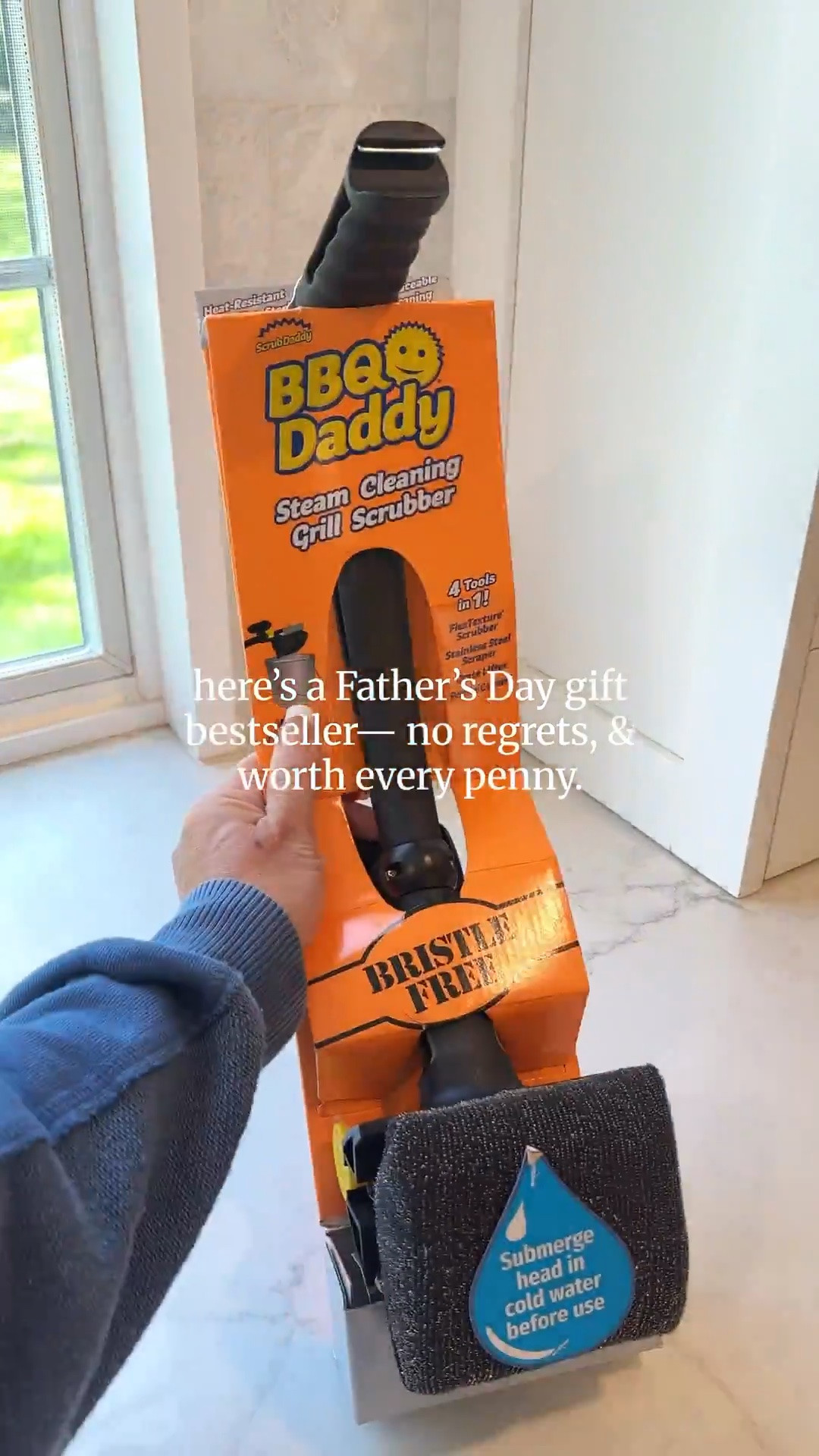 Clean with STEAM not bristles!!! Not only is this a great product for cleaning your grill, but it's a SAFER alternative than using a traditional grill brush with wire bristles! This makes a great Father's Day gift and for those who love grilling in the summer months. #asmr #grilling #cleaningsolution #scrubdaddy

#LTKHome #LTKMens #LTKfoodie