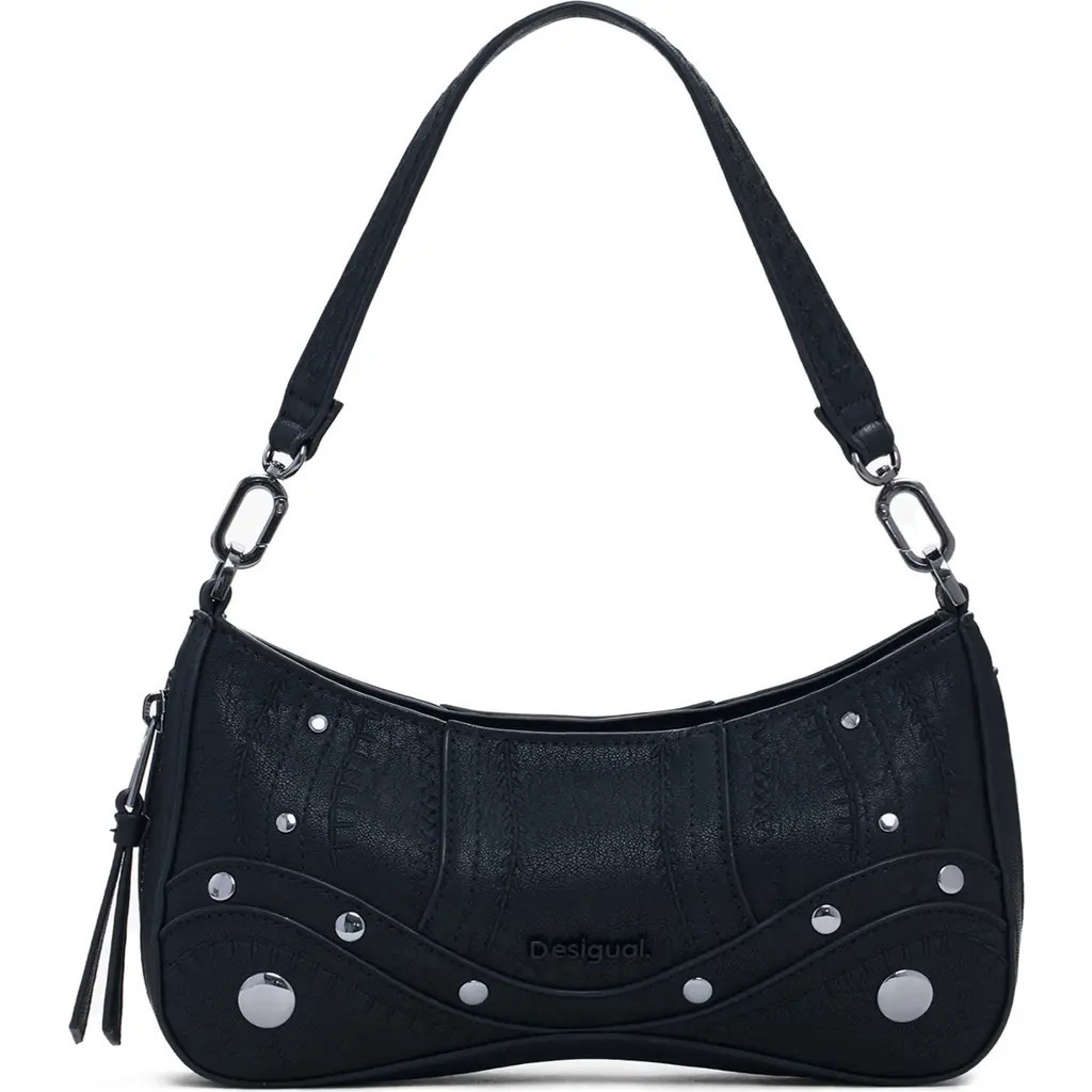 Desigual Embroidered Faux Leather Crossbody Bag in Black at Nordstrom | Nordstrom