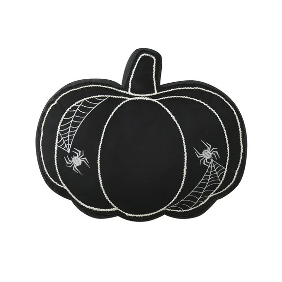 My Texas House 11" x 14" Black Pumpkin Shaped Halloween Decorative Pillow | Walmart (US)