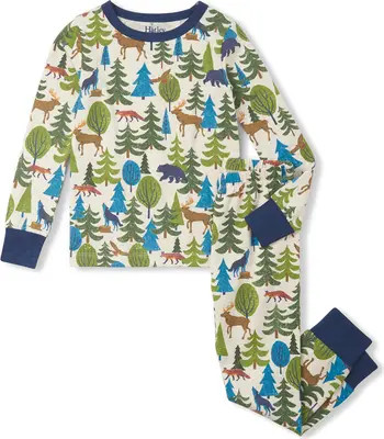 Hatley Kids' Forest Scene Print Fitted Two-Piece Pajamas | Nordstrom | Nordstrom