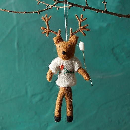 Campfire Deer Felt Ornament | Terrain