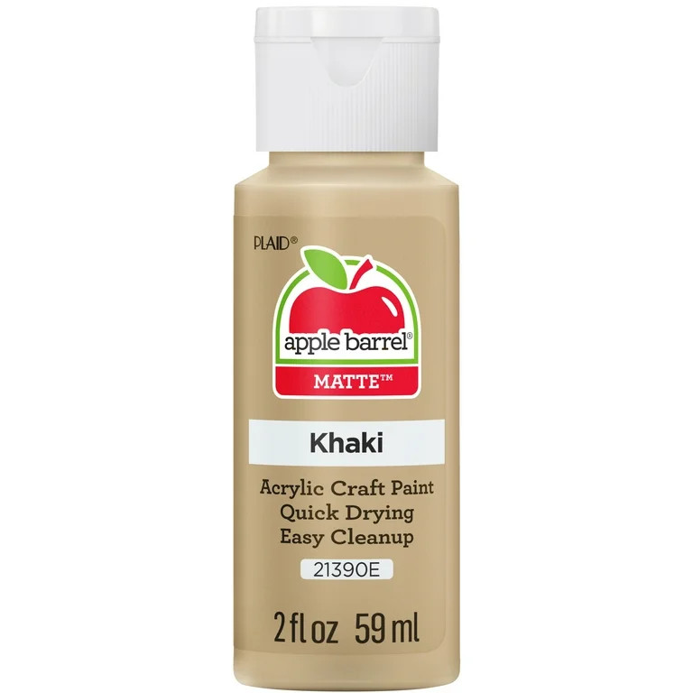 Apple Barrel Acrylic Craft Paint, Matte Finish, Khaki, 2 fl oz | Walmart (US)