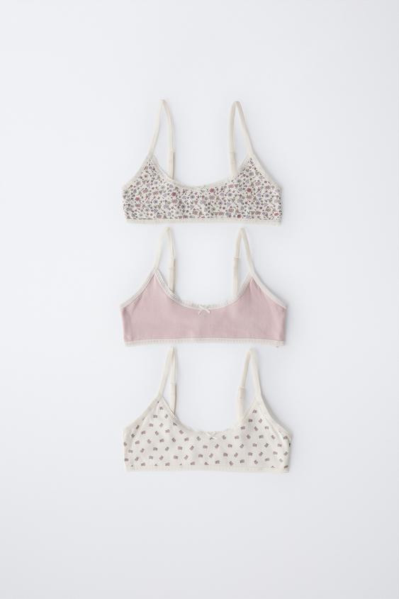 9-14 YEARS/ THREE-PACK FLORAL TOPS | Zara US