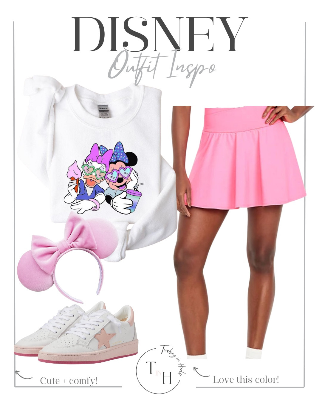 High waisted skort  minnie and daisy sweatshirt  disney sweatshirt  golden goose sneakers  vintage havanas  minnie ears   disney ootd  disney world  disneyland  teacher style  teacher work style workwear  business casual  business office outfit  teacher ootd  teacherfit   ootd  shirt trendteacher  teacher outfits  teach

#LTKSaleAlert #LTKStyleTip #LTKSeasonal
