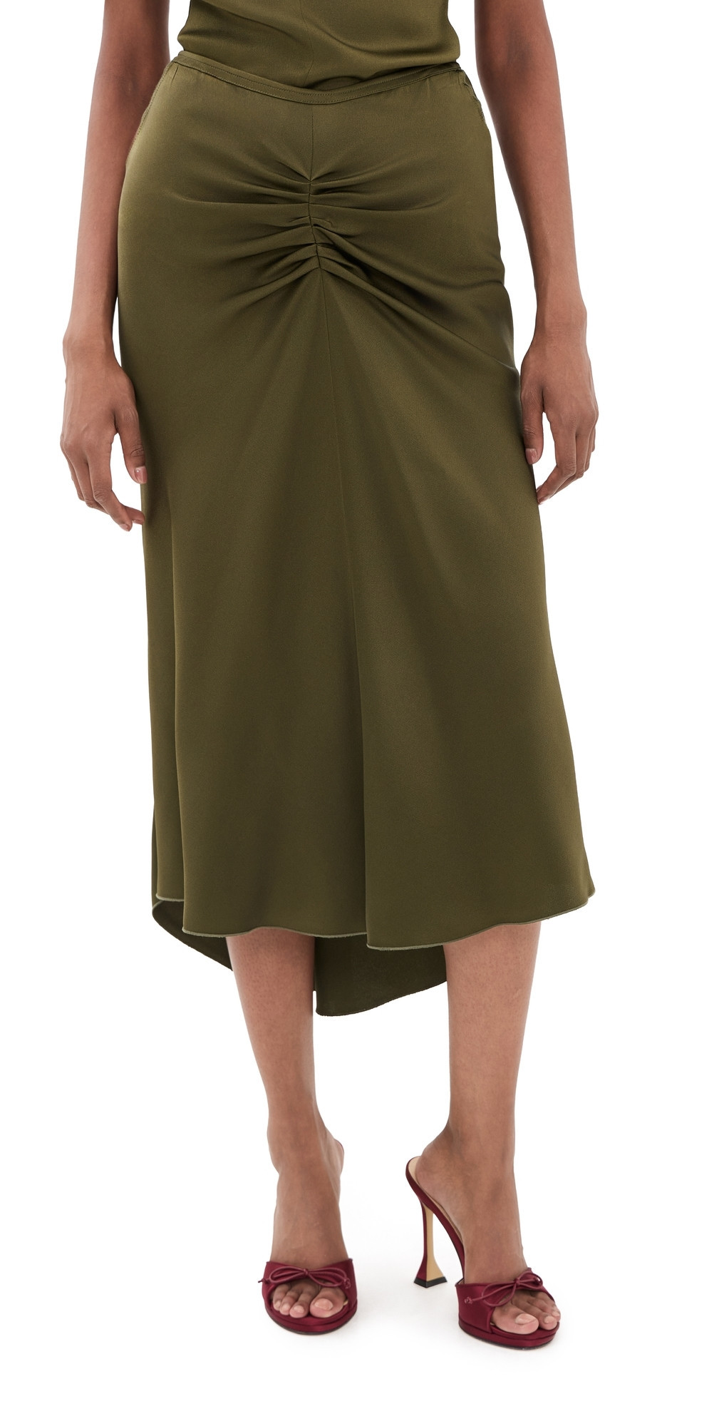 Victoria Beckham Bela Skirt Marsh Green 6 | Shopbop