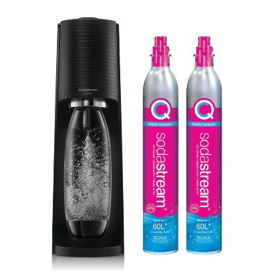 SodaStream Terra Sparkling Water Maker with Extra CO2 Cylinder and Carbonating Bottle Black | Target