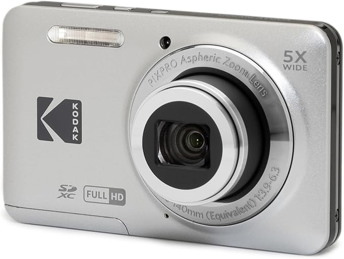 KODAK PIXPRO FZ55-GRY 16MP CMOS Sensor Digital Camera 5X Optical Zoom 28mm Wide Angle 1080P Full ... | Amazon (US)