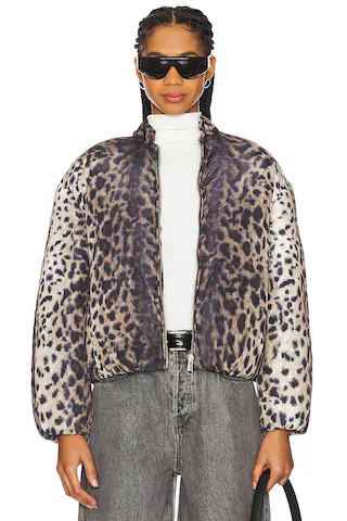 Apparis Leni Leopard Padded Bomber in Leopard from Revolve.com | Revolve Clothing (Global)