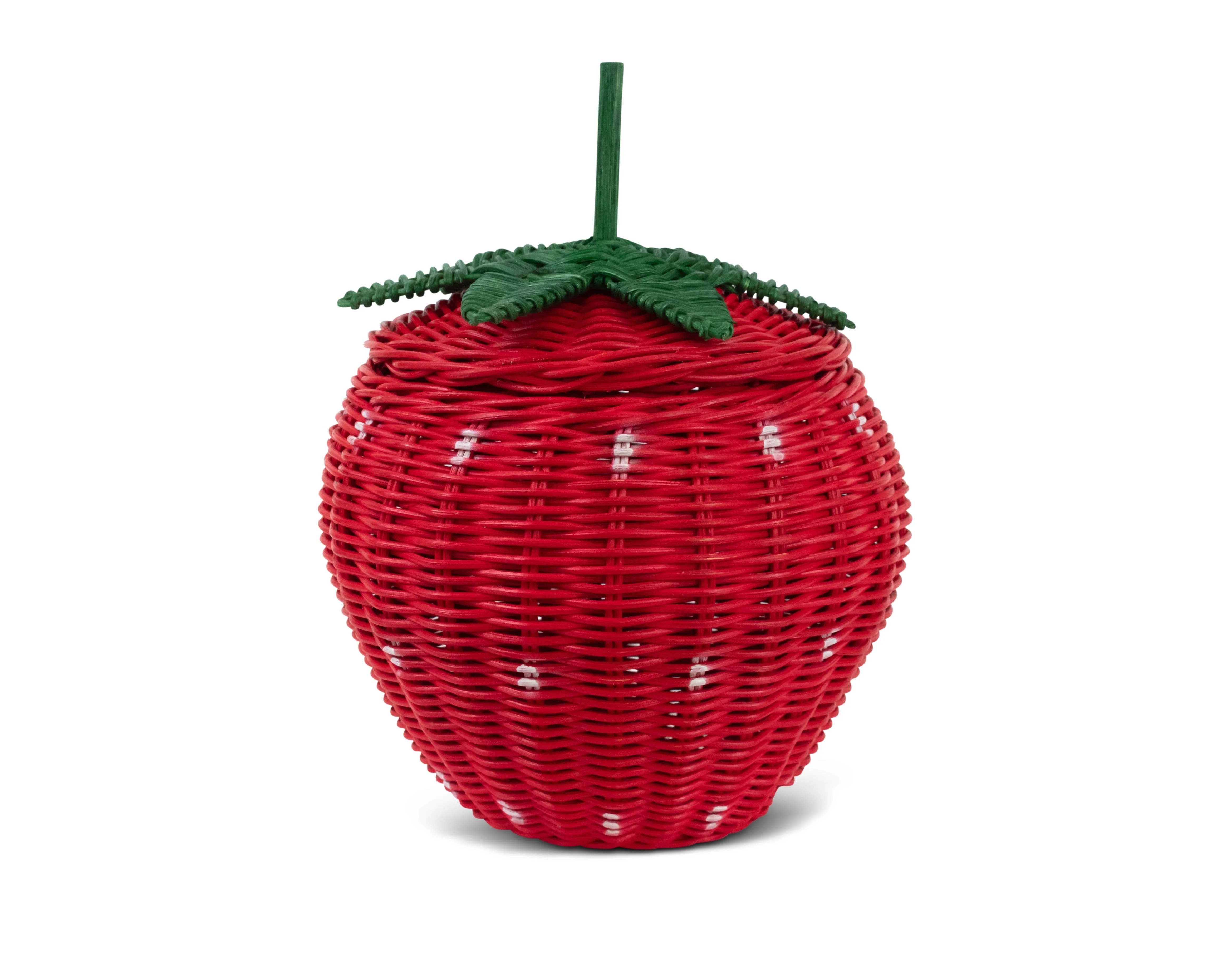 G6 Collection Cesta de Almacenamiento de Ratán de Fresa Tejida a Mano con Tapa, Contenedor Decor... | Walmart (US)