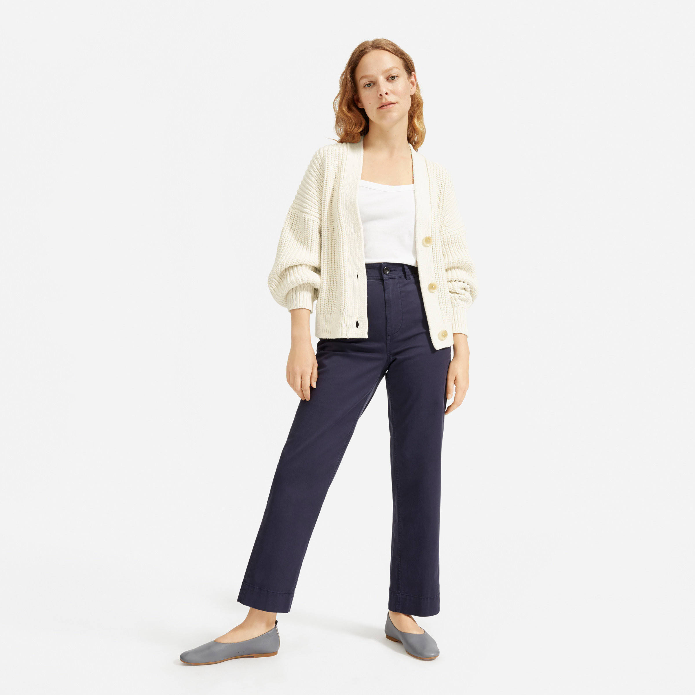 The Texture Cotton Crop Cardigan | Everlane