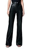 [BLANKNYC] Womens Luxury Clothing Vegan Leather High Rise Wide Leg Pant, Comfortable & Stylish | Amazon (US)
