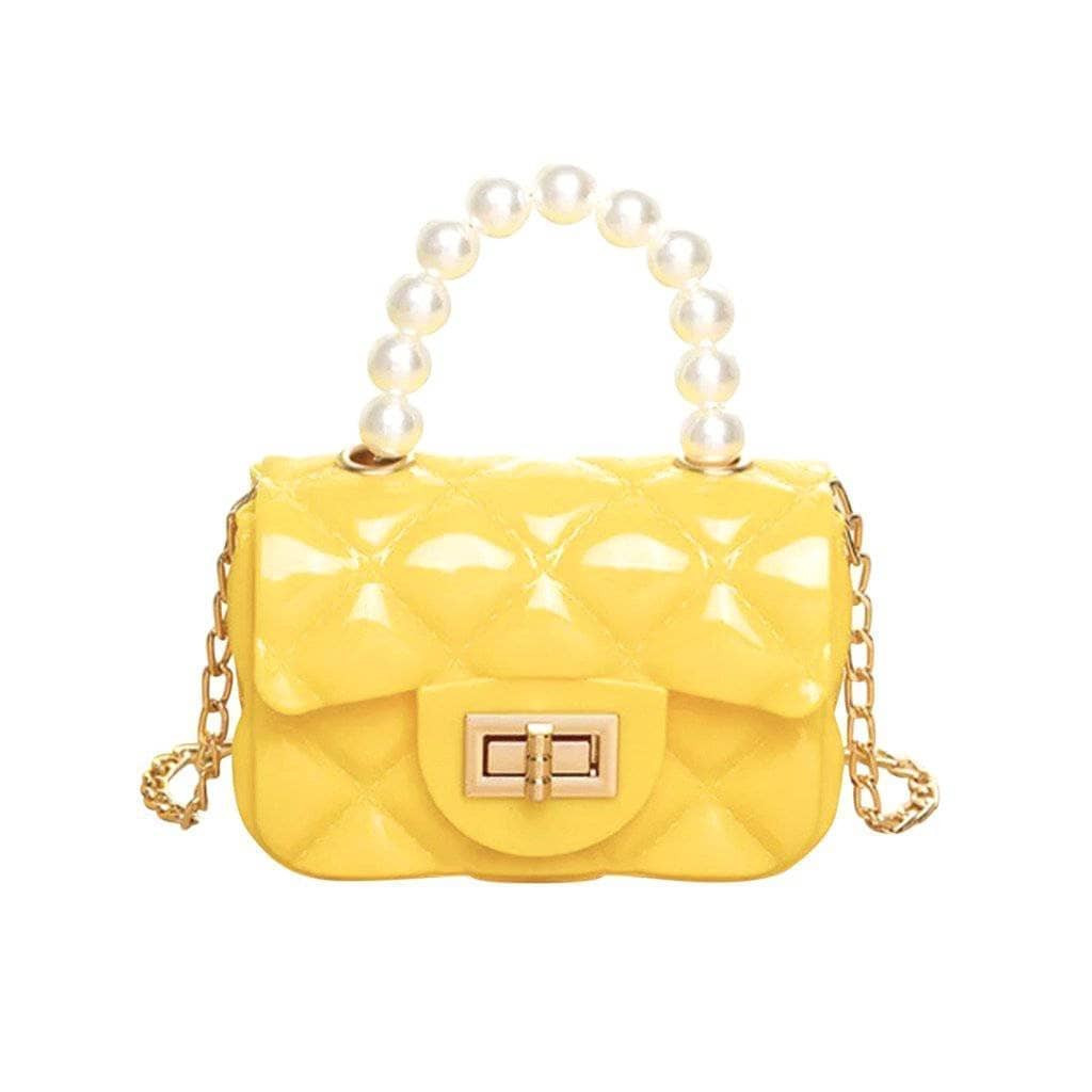 Mini Coco Pearl Purse Yellow | Lola + The Boys
