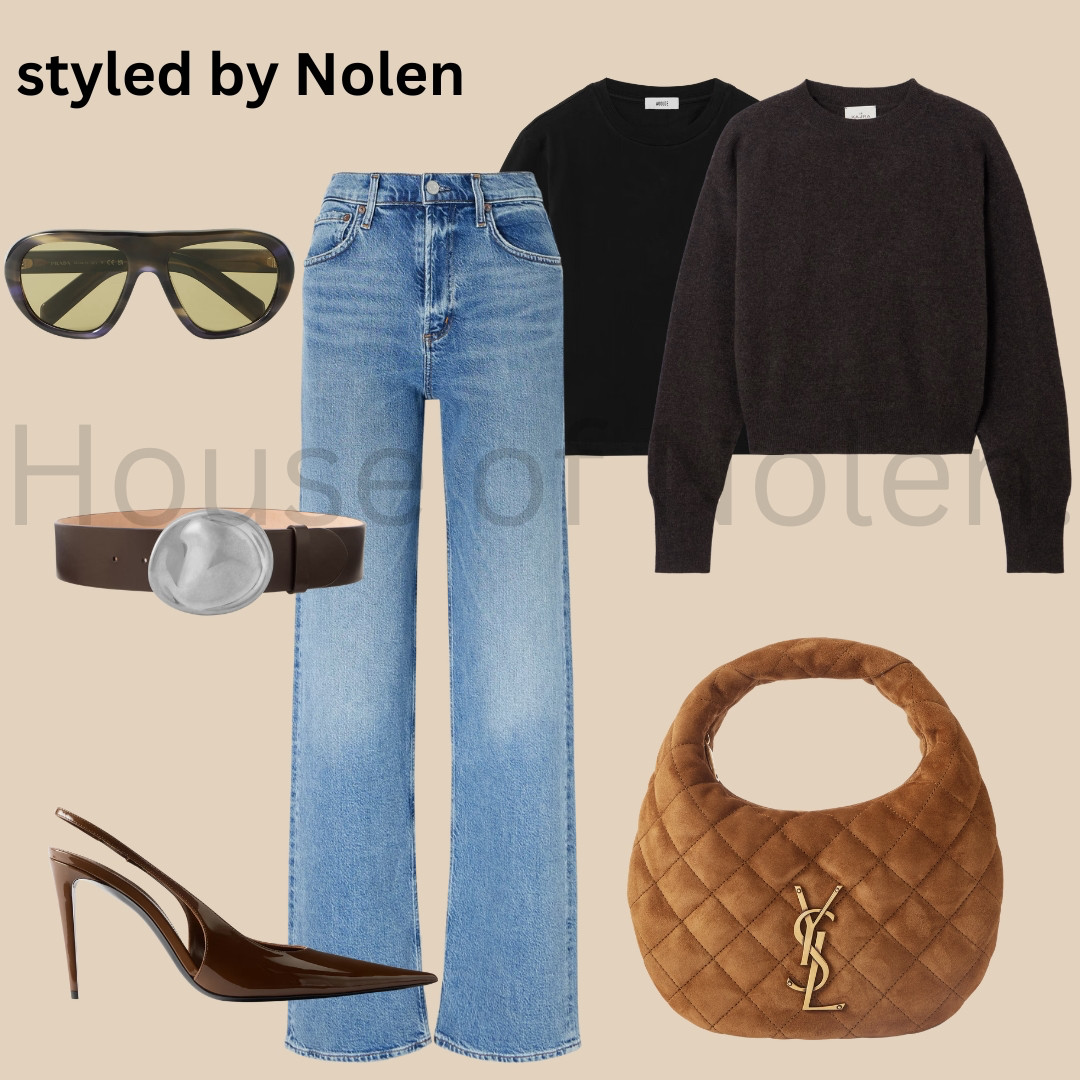 the uniform, elevated. 🤎
wide-leg denim + a clean crewneck — the kind of combo that never needs explaining. brown slingbacks and a quilted YSL hobo keep it luxe, while the sculptural belt and Prada shades do all the talking. this is spring without trying too hard.

styled by nolen ✨
 

 

#LTKgrwm #LTKootd #LTKOver40