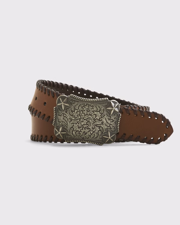 Women's Western Leather Belt | Women's New Arrivals | Abercrombie.com | Abercrombie & Fitch (US)