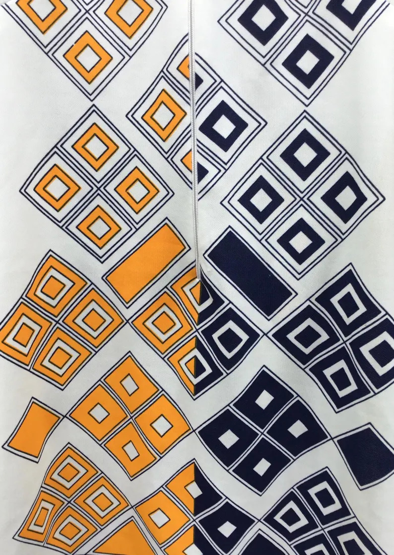 Geometric Diamond Polyester Mod Dress Vintage Size 10 RN 36021 | Etsy (Global)