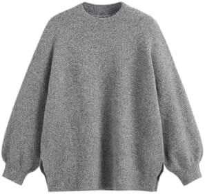 CIDER Womens Wool Blend Oversized Knit Sweater Pullover Crew Neck Casual Cozy Sweaters Trendy | Amazon (US)
