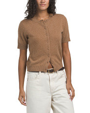 Cashmere Short Sleeve Cardigan | Luxury Gifts | Marshalls | Marshalls