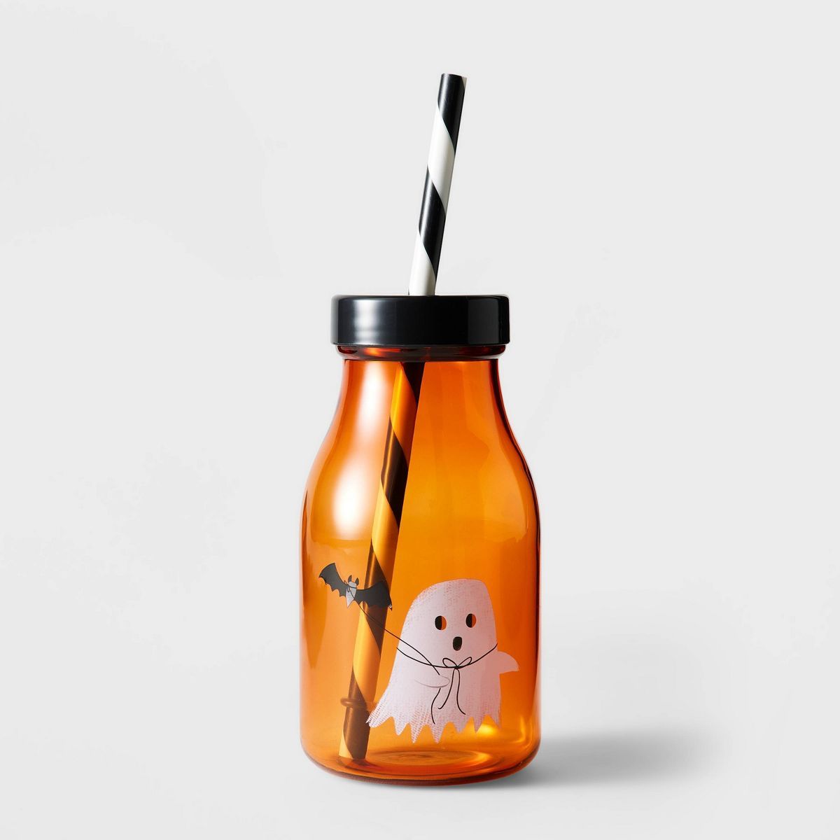 12oz Halloween Milk Jug Tumbler with Straw 'Ghost' Orange - Hyde & EEK! Boutique™ | Target