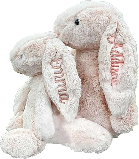 Personalised Custom Plush Bunny Custom Embroidered Easter Bunny First Easter Gift Personalised Ea... | Amazon (US)