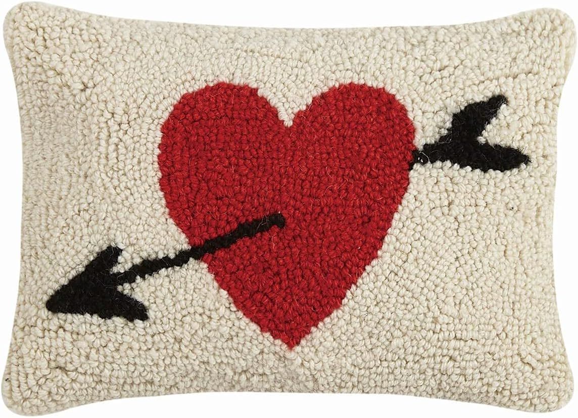 Peking Handicraft 30JES815C12OB Heart Cupid's Arrow Hook Pillow, 12-inch Length | Amazon (US)