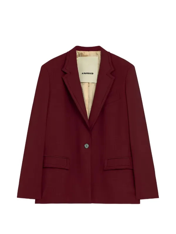 A Paper Kid notch-lapel single-breasted Blazer | Red | FARFETCH UK | Farfetch Global