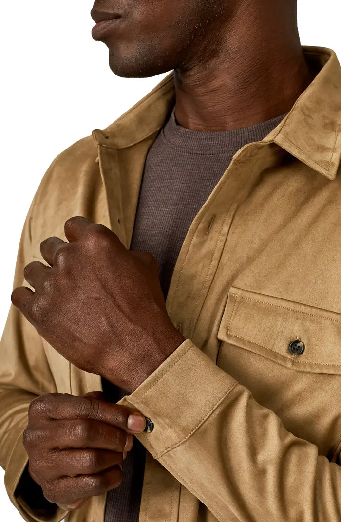 Country Road Faux Suede Shirt Jacket | Nordstrom