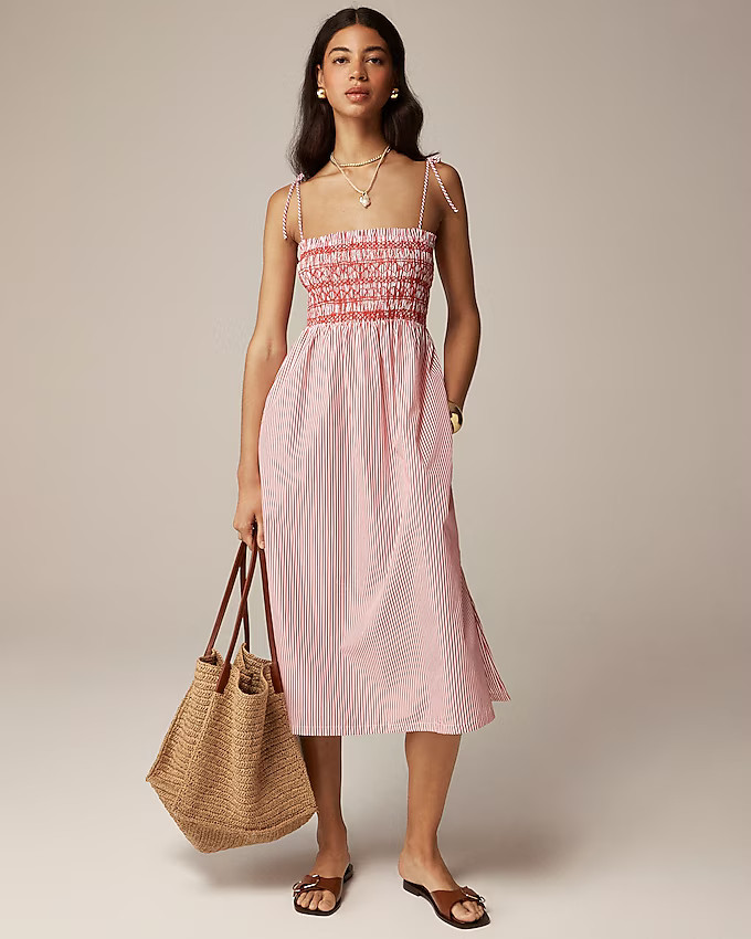 Paloma dress in striped cotton poplin | J. Crew US
