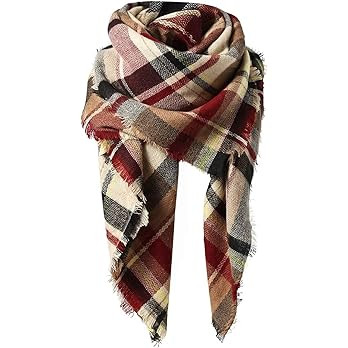 American Trends Womens Fall Winter Scarf Plaid Tassel Soft Warm Blanket Scarves Womens Shawl Wrap... | Amazon (US)