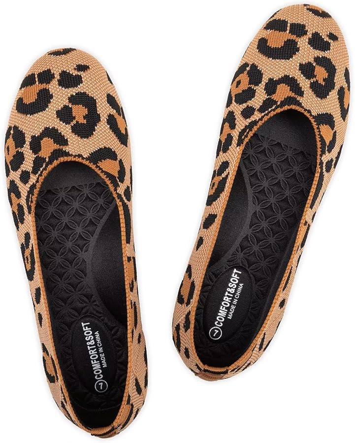 Frank Mully Women’s Ballet Flat Shoes Knit Dress Shoes Round Toe Slip On Ballerina Flats for Wo... | Amazon (US)