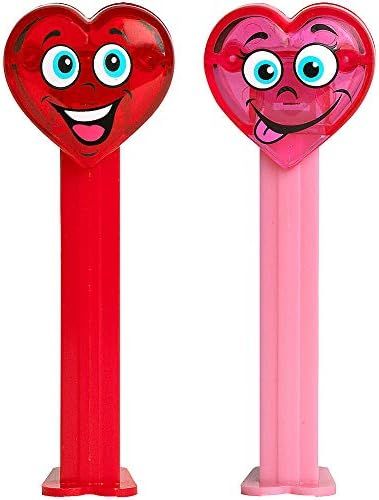 Pez Candy Valentine Hearts Twin Pack Gift Set with 6 Rolls of Pez Refill Candy (Pack of 2) | Amazon (US)