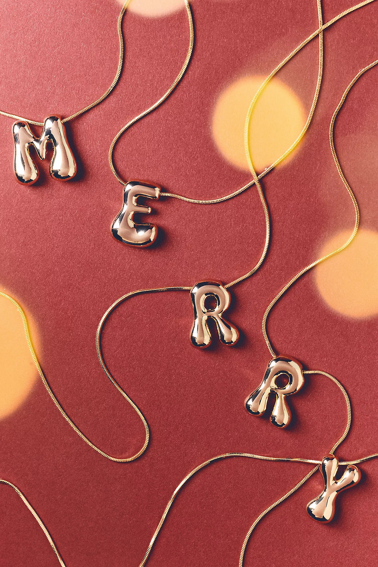 Bubble Letter Monogram Necklace | Anthropologie (US)