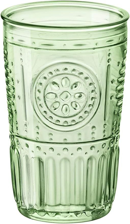 Bormioli Rocco Romantic Cooler Glass, Set of 4, 16 oz, Pastel Green | Amazon (US)