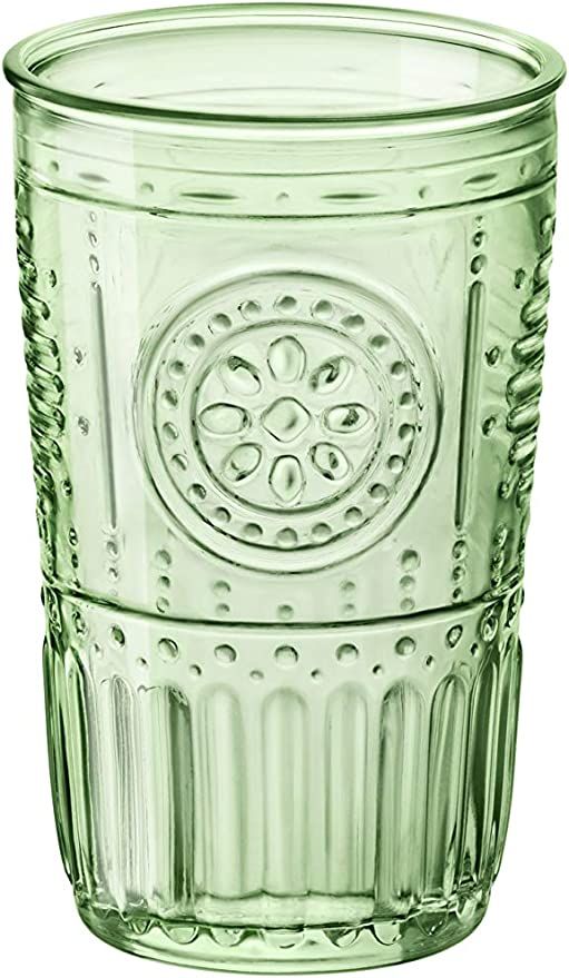 Bormioli Rocco Romantic Set Of 4 Cooler Glasses, 16 Oz. Colored Crystal Glass, Pastel Green, Made... | Amazon (US)