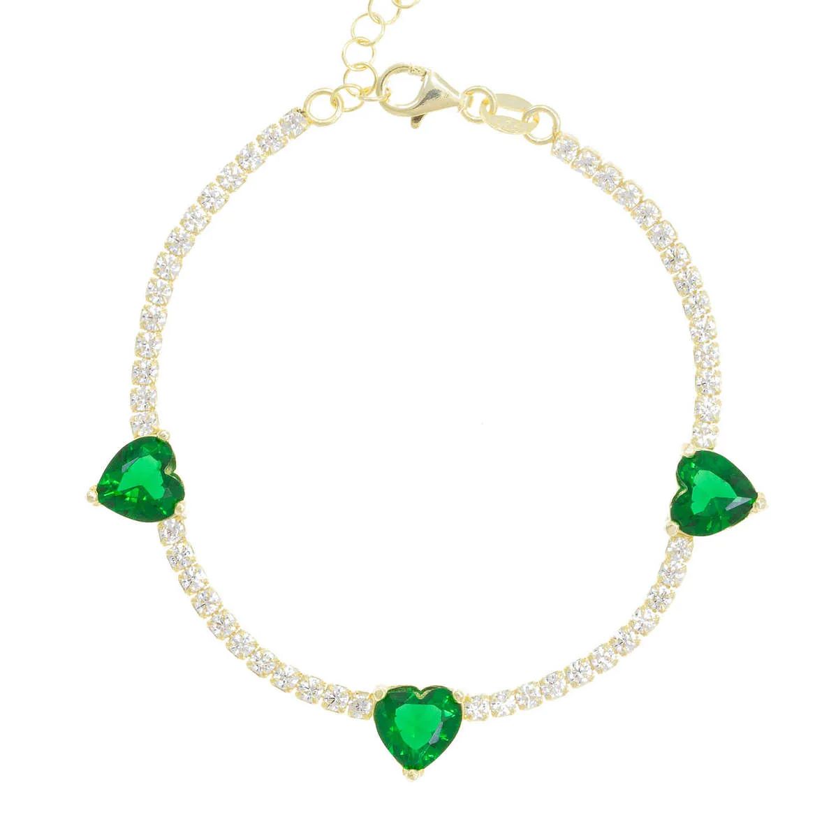 Emerald Hearts Trifecta Bracelet | Ragen Jewels