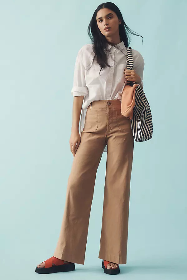 The Colette Full-Length Wide-Leg Pants by Maeve | Anthropologie (US)