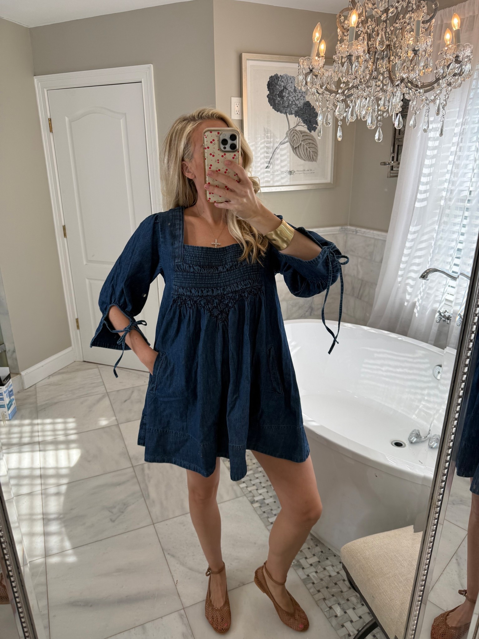 How cute is this denim long sleeve mini dress !? This will be worn all spring and summer long for me !! 🩵 wearing a size small !

#LTKootd #LTKU #LTKmomlife