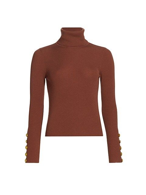 Desi Rib-Knit Turtleneck Sweater | Saks Fifth Avenue