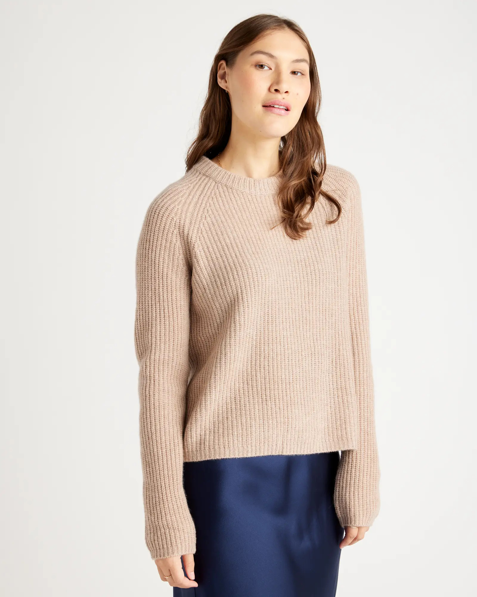 Mongolian Cashmere Fisherman Crewneck Sweater | Quince