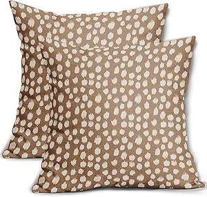 Sweetshow Brown Cream Dots Pillow Covers 20x20 Set of 2 Boho Design Polka Dot Throw Pillows Moder... | Amazon (US)