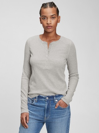 Ribbed Henley T-Shirt | Gap (US)