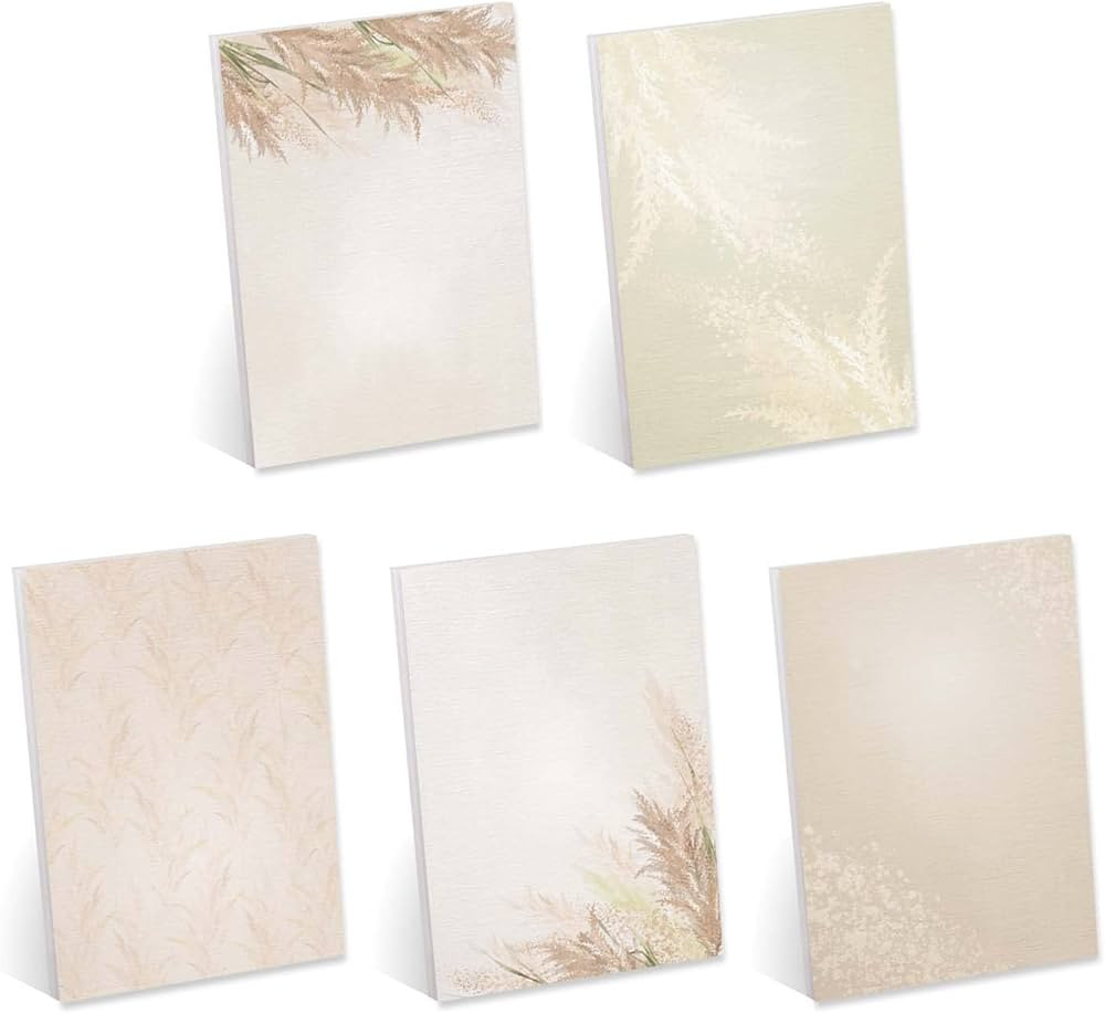 Pampas Grass Sticky Note Pads / 4" x 6" Repositionable Trendy Boho Sticky Notes / 50 Sheets Per P... | Amazon (US)