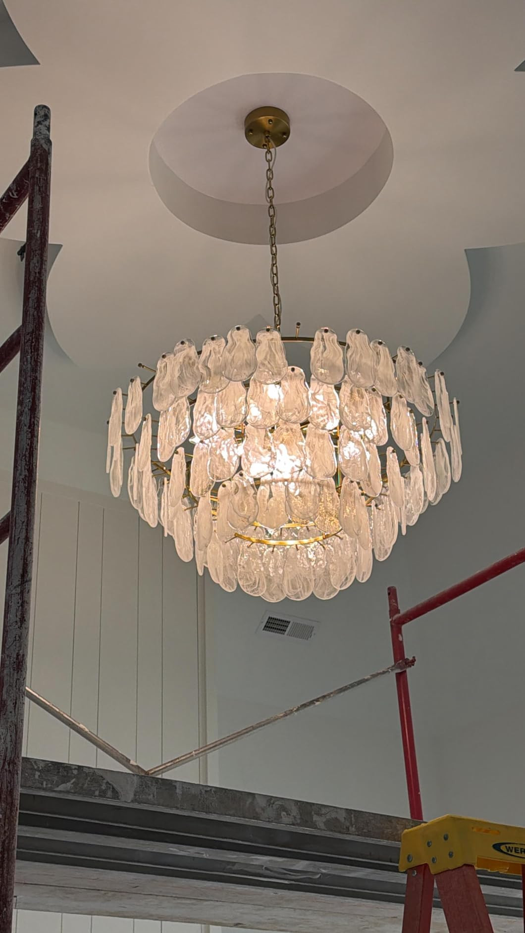 Modern Large Crystal Glass Chandelier, 39.76" Gold Luxury Hanging Pendant Light Fixture,16-Light ... | Amazon (US)
