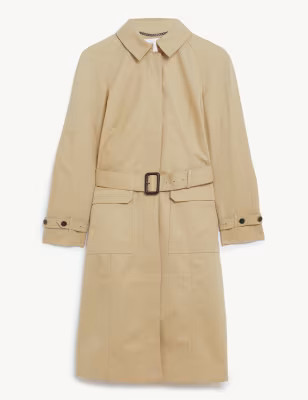 Pure Cotton Belted Trench Coat | JAEGER | M&S | Marks & Spencer (UK)