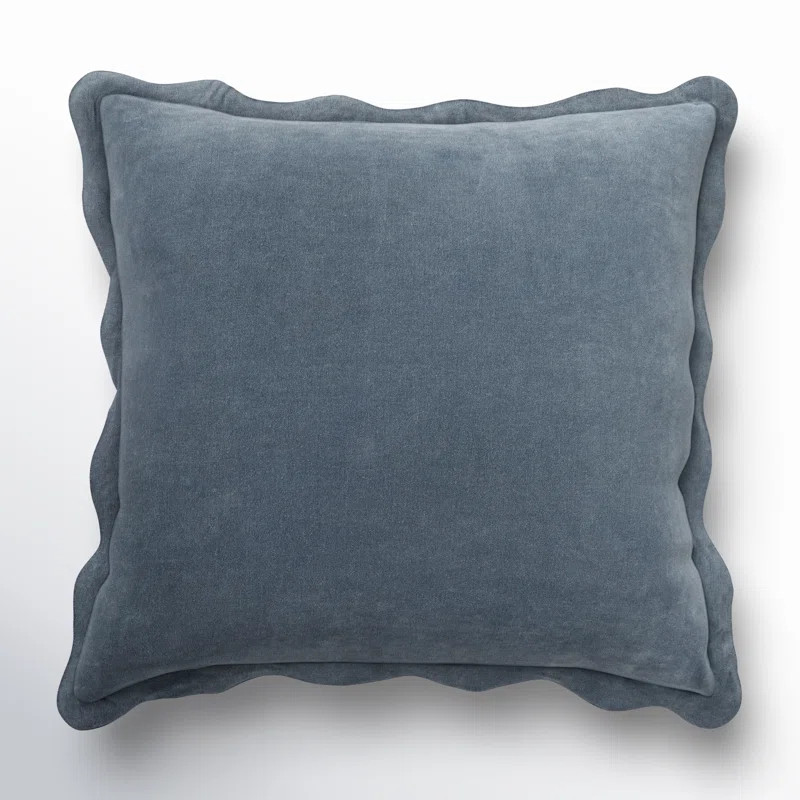 Collier Scalloped Edges Cotton Throw Pillow | Birch Lane