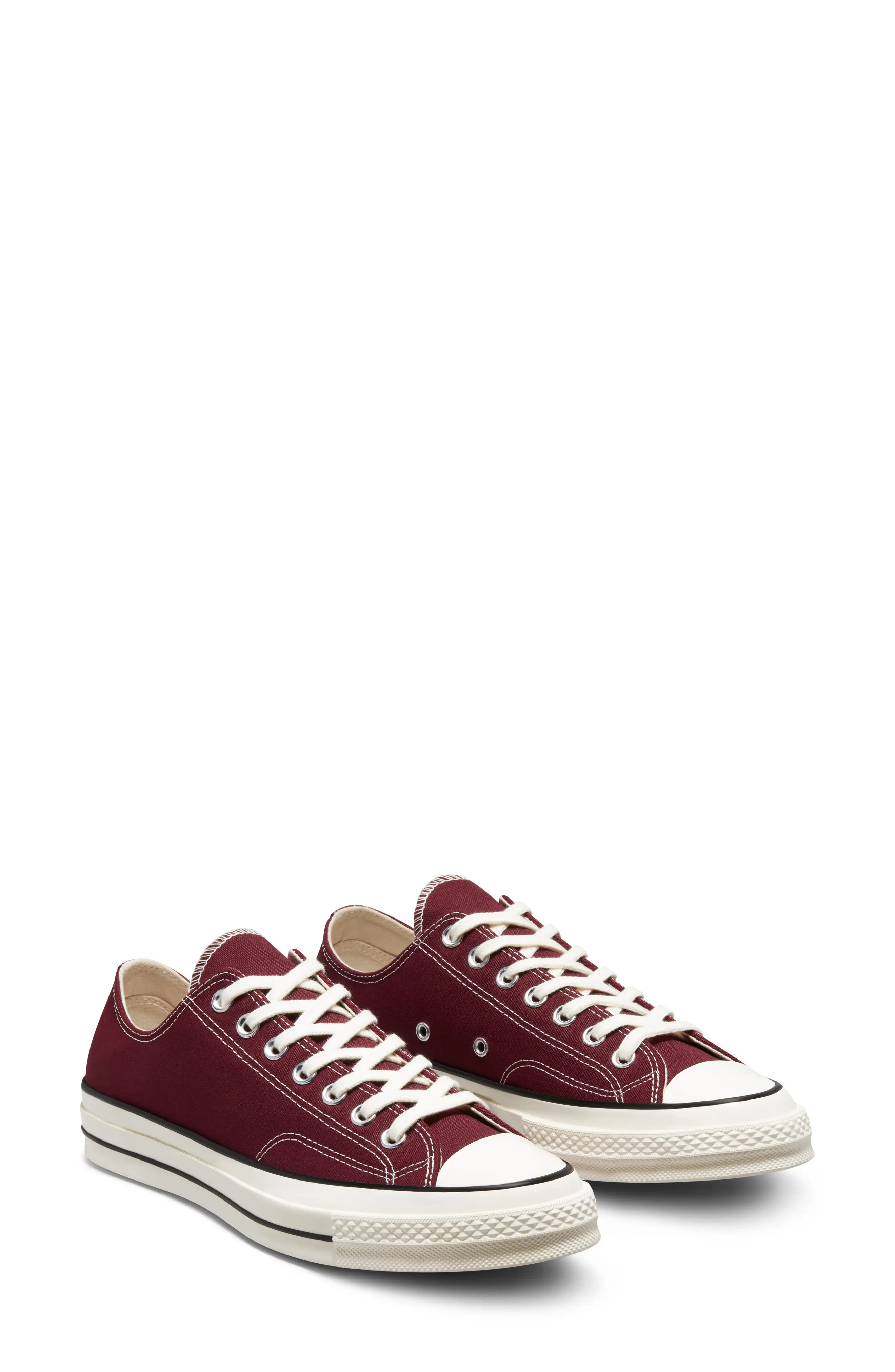 Converse Chuck Taylor(R) All Star(R) 70 Low Top Sneaker in Deep Bordeaux/Egret/Black at Nordstrom, S | Nordstrom