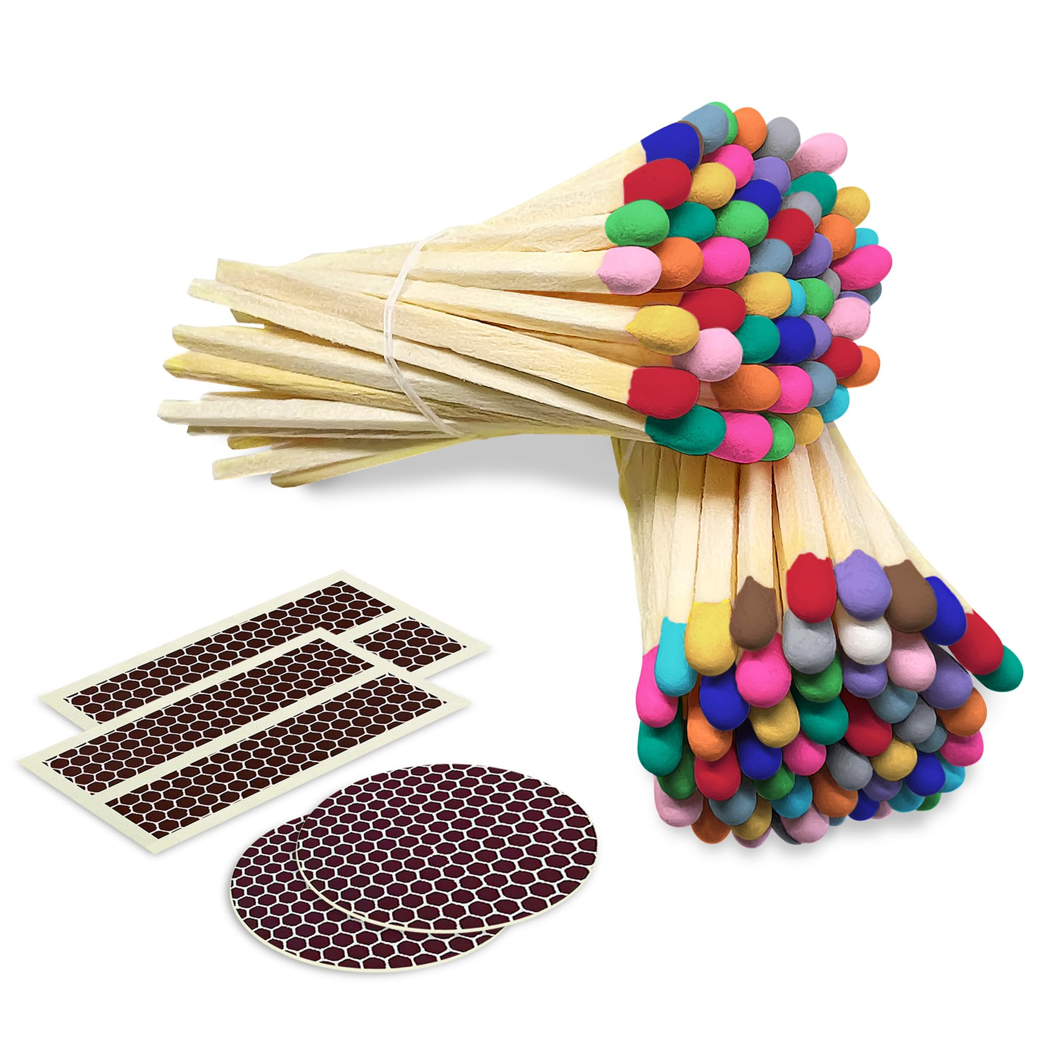 4" Rainbow Matches (100 Count, with Striking Stickers Included) | Decorative Unique & Fun for You... | Amazon (US)