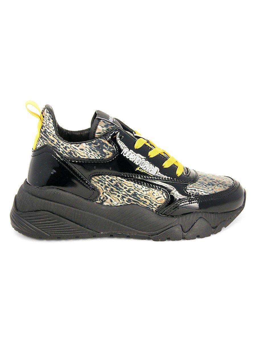 roberto cavalli SPORT Women's Animal-Print Chunky Sneakers - Black - Size 37 (7) | Saks Fifth Avenue OFF 5TH
