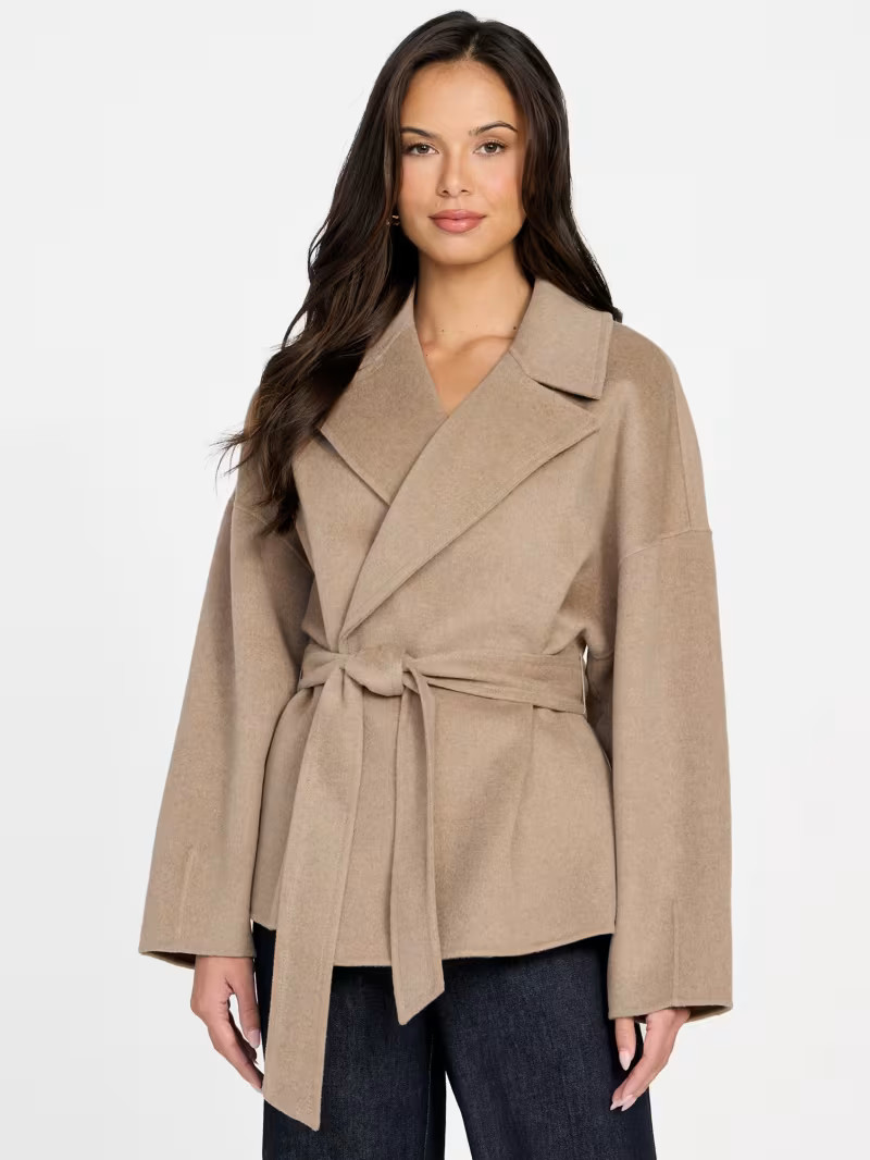 Ella Belted Short Coat | Guess US | Guess (US)