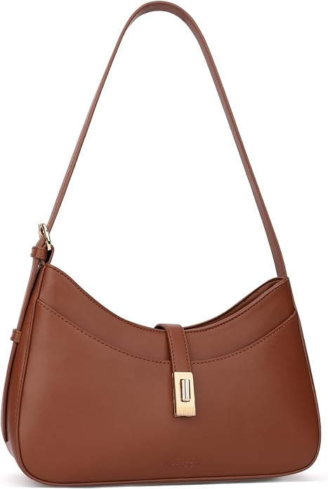 APHISON Crescent PU Leather Underarm Shoulder Bag, Multi Pocket Retro Handbag for Women | Amazon (US)